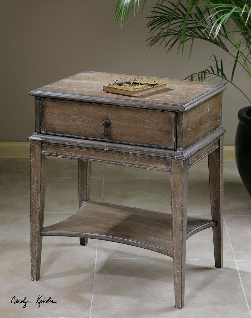 Uttermost Hanford Weathered Side Table image number 1